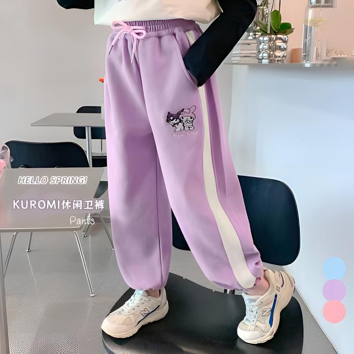 洋气女童加绒裤子童装秋冬装一体绒加厚长裤宝宝束脚休闲运动卫裤