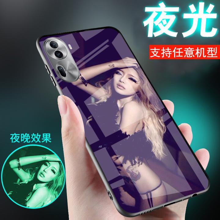 OPPOreno14手机壳reno15性感13美女12卡通11夜光0套玻璃reno15pro