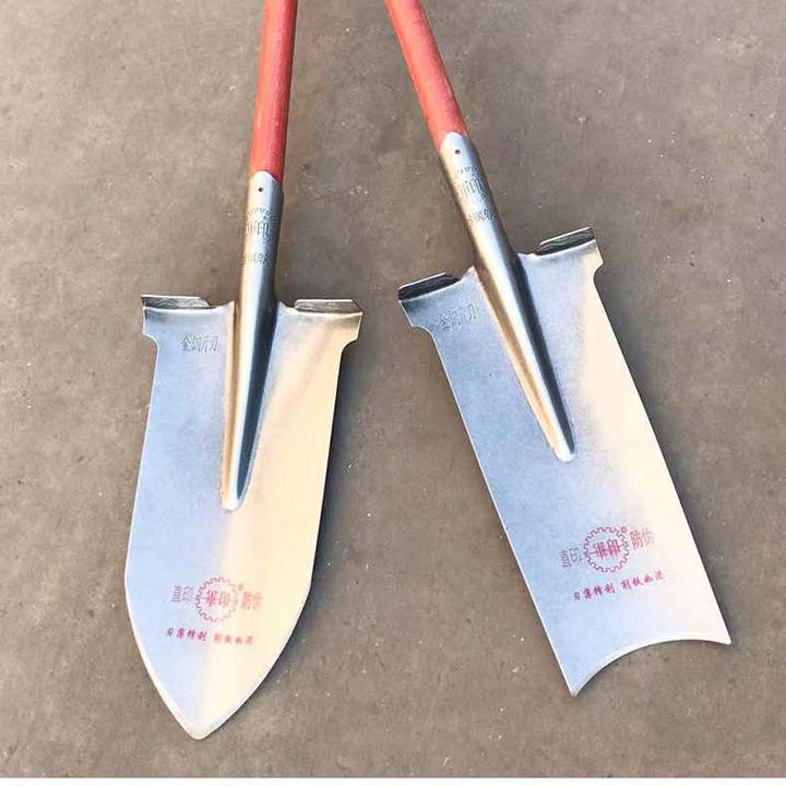 军印尖铲子农用挖沟挖树锰钢加厚尖泥锹挖树断树根铁锹挖山药铁锨