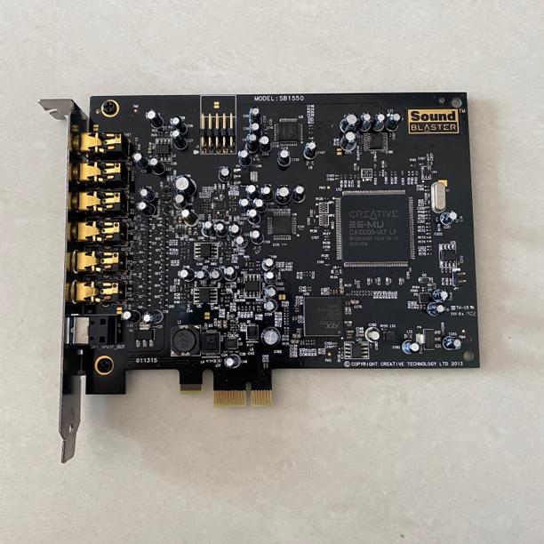 创新7.1内置声卡SB1550K歌直播主持开会娱乐游戏电脑拆机