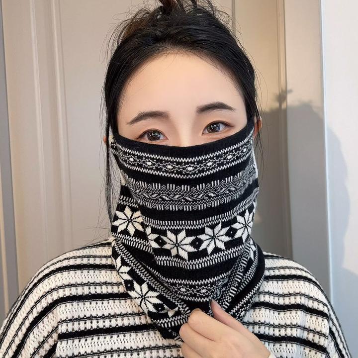 2024秋冬季围脖挂耳骑行面罩新款多功能百搭防寒保暖时尚挂耳围脖