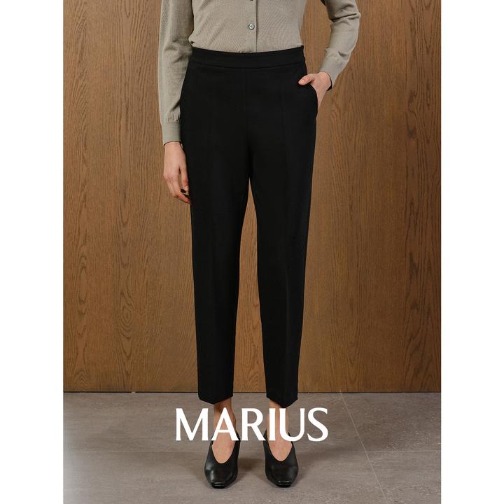 MARIUS通勤显瘦直挺有型九分中腰休闲百搭小脚裤