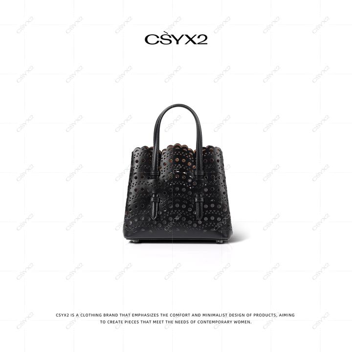 CsyX2-2025F/W时尚设计百搭镂空牛皮手提包SC-0236