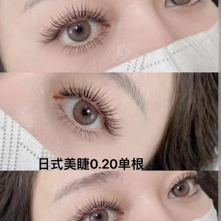 松川双尖单根空气扁毛黑柔软舒适美睫店假睫毛高品质轻盈超软嫁接