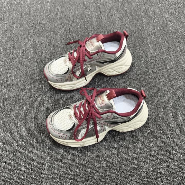 厚底老爹鞋女ins潮2025春秋季爆款休闲鞋子增高运动鞋女鞋跑步鞋