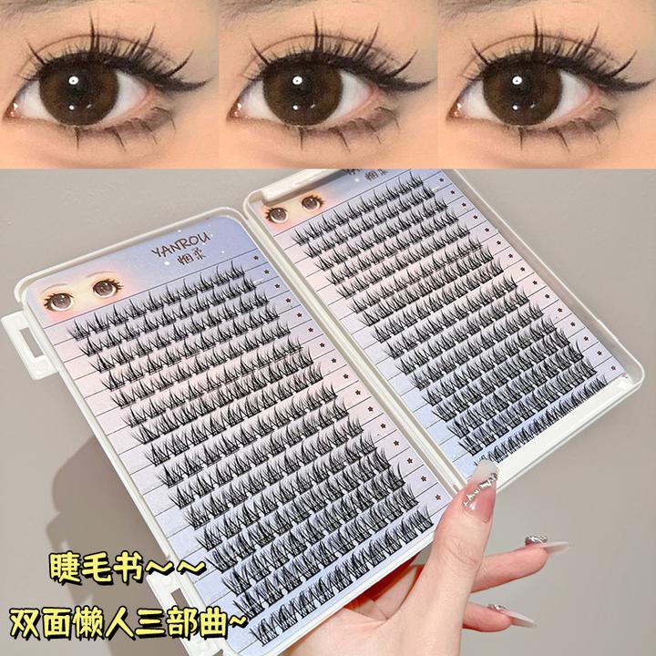 烟柔32排大容量懒人三部曲假睫毛自然仿真仙子毛小恶魔书本睫毛