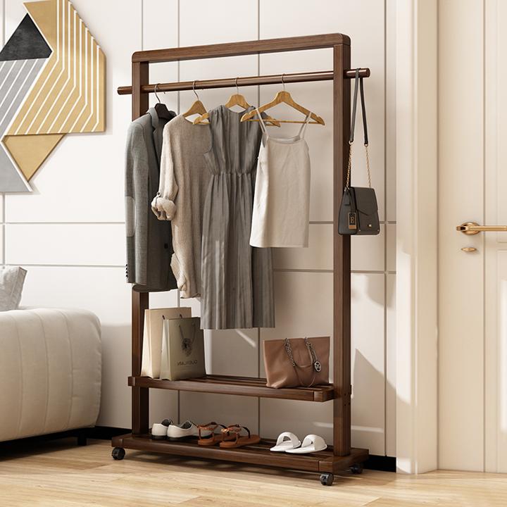 新中式衣帽架家用衣架置物架落地式房间挂衣架卧室晾衣架衣服架