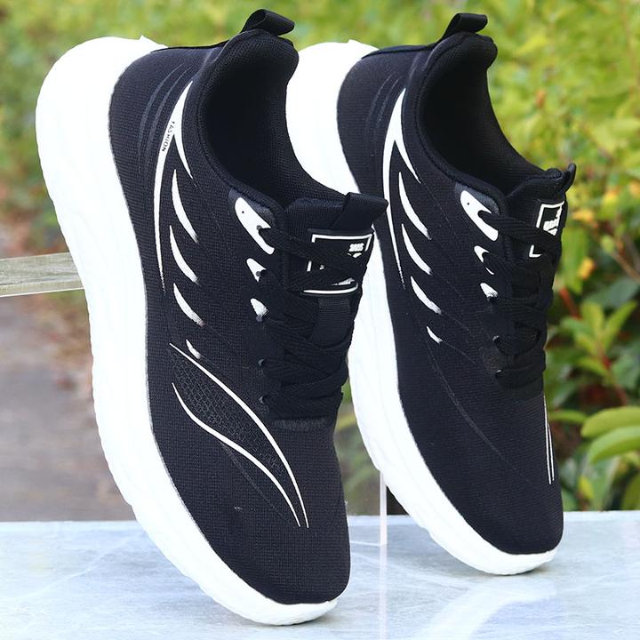 2024秋季新款男鞋透气防臭网鞋高弹软底慢跑鞋轻便户外运动休闲鞋