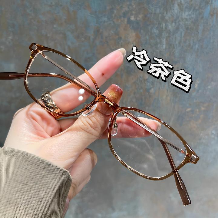 复古文艺小方框防辐射眼镜女小脸护眼防蓝光平光超轻高颜值近视镜