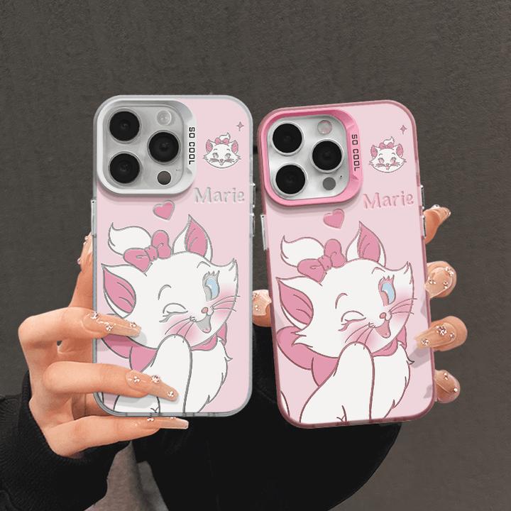 适用苹果15创意iPhone14手机壳华为荣耀粉底玛丽猫oppovivo小米14