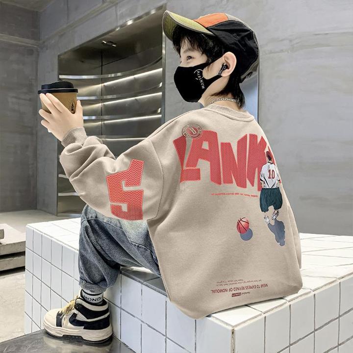 巴拉优选男童卫衣春秋款2024新款儿童秋季上衣男孩秋装打底衫中大