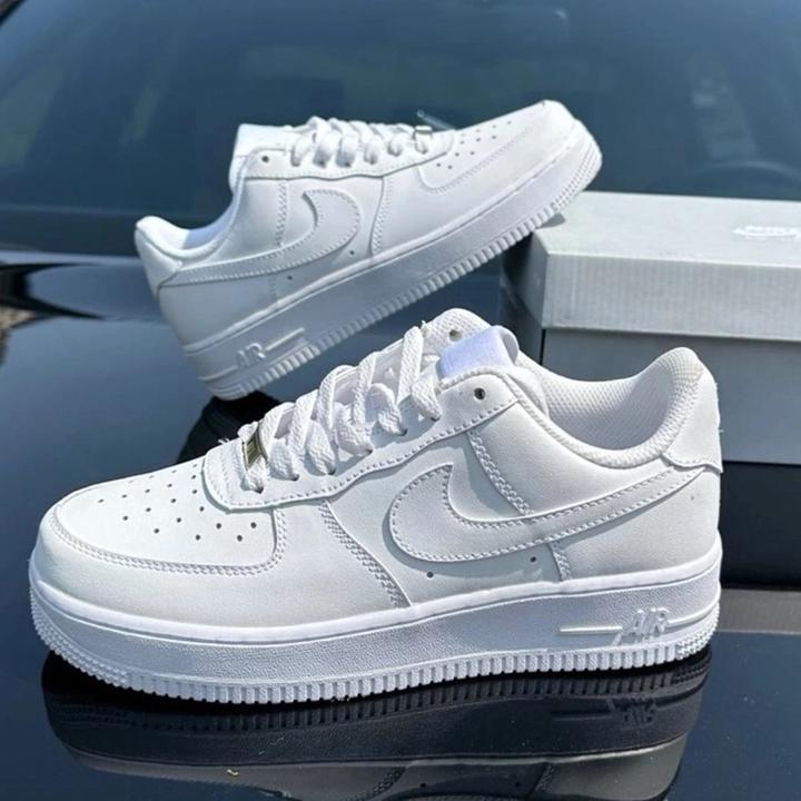 Nike/耐克官方正品男鞋 Air Force 经典纯白空军一号低帮运动板鞋