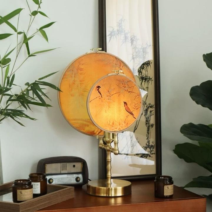 新中式台灯卧室床头柜复古宋式美学中国风氛围茶室网红款床头灯