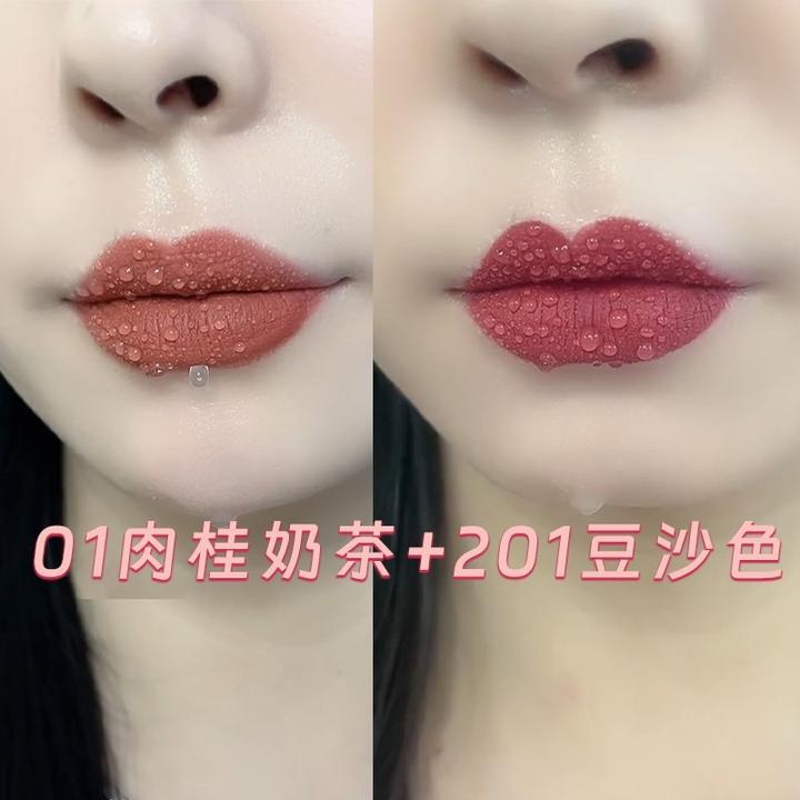米之莲口红防水不沾杯不掉色雾面不脱色持久黄皮素顔显白哑光