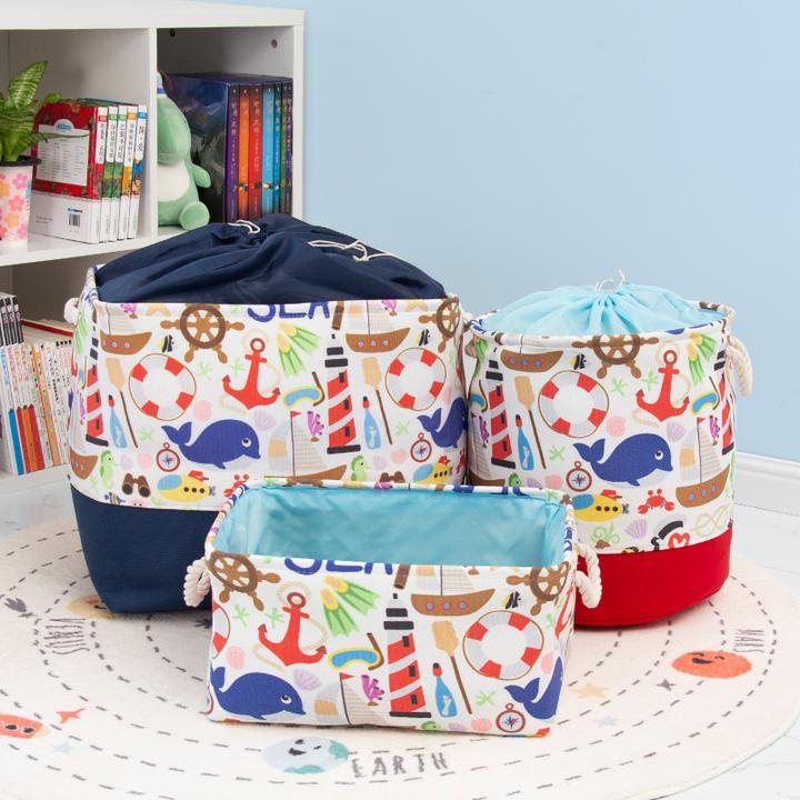 超大号儿童玩具收纳筐防水可折叠玩具收纳桶大容量宿舍防尘收纳篮