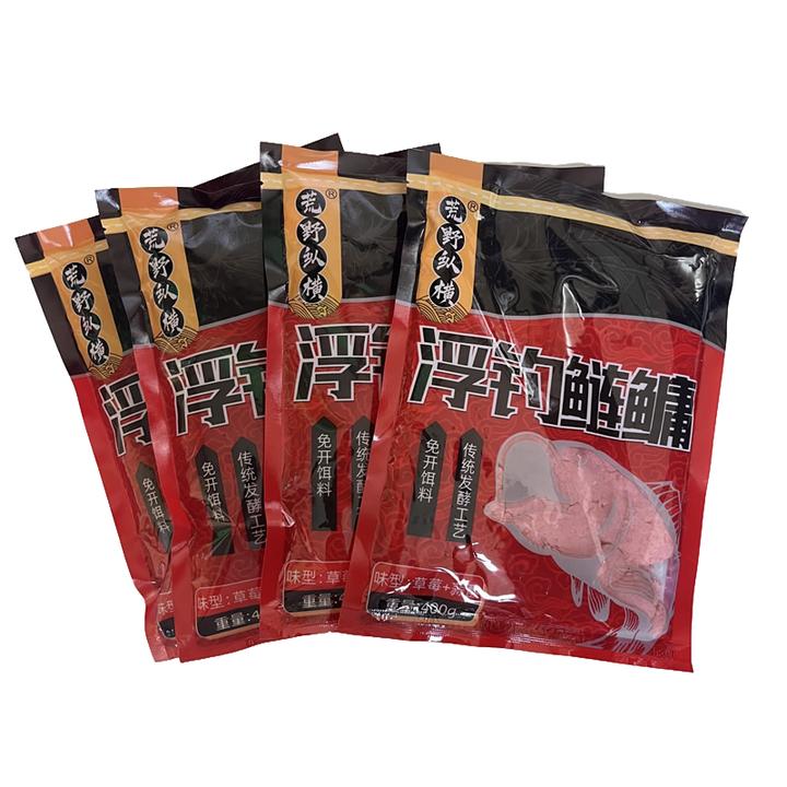 免开鲢鳙饵直接垂钓草莓蒜酸味型鲢鳙饵料400克/袋