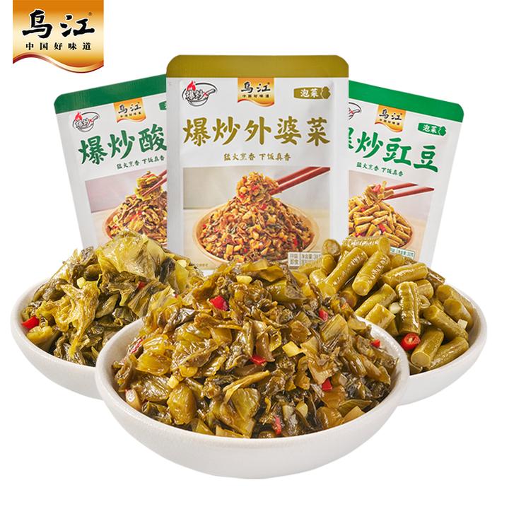 乌江爆炒外婆菜、豇豆、酸菜30g*15/30袋 开味下饭菜拌面炒菜小菜