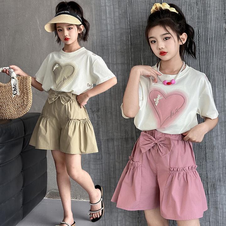 （两件套）童装女童套夏装2025新款中大童儿童洋气时髦女孩夏款