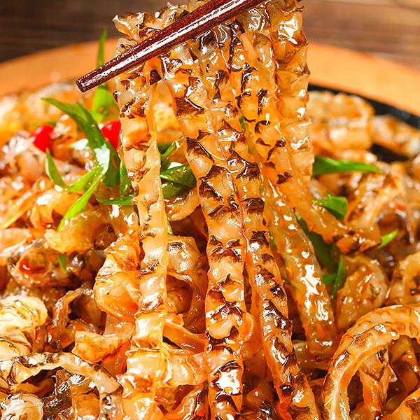 阿具鱼皮丝 自然解冻开袋即食 有味道的熟食凉菜小吃 拍1发4包