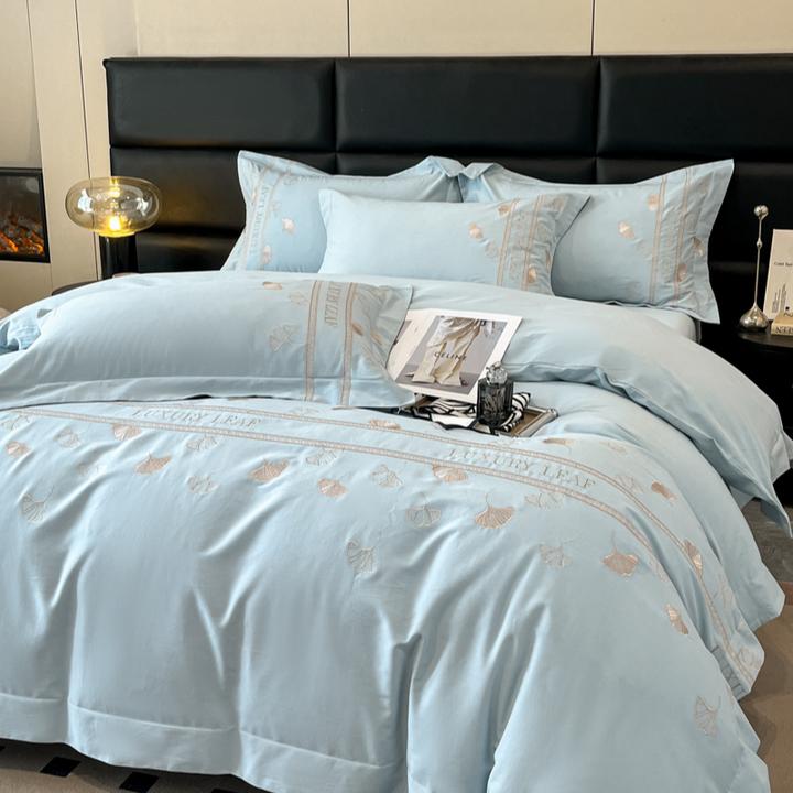 高级感高档秋冬季加厚全棉磨毛轻奢纯棉床单被套绣花欧式床上用品