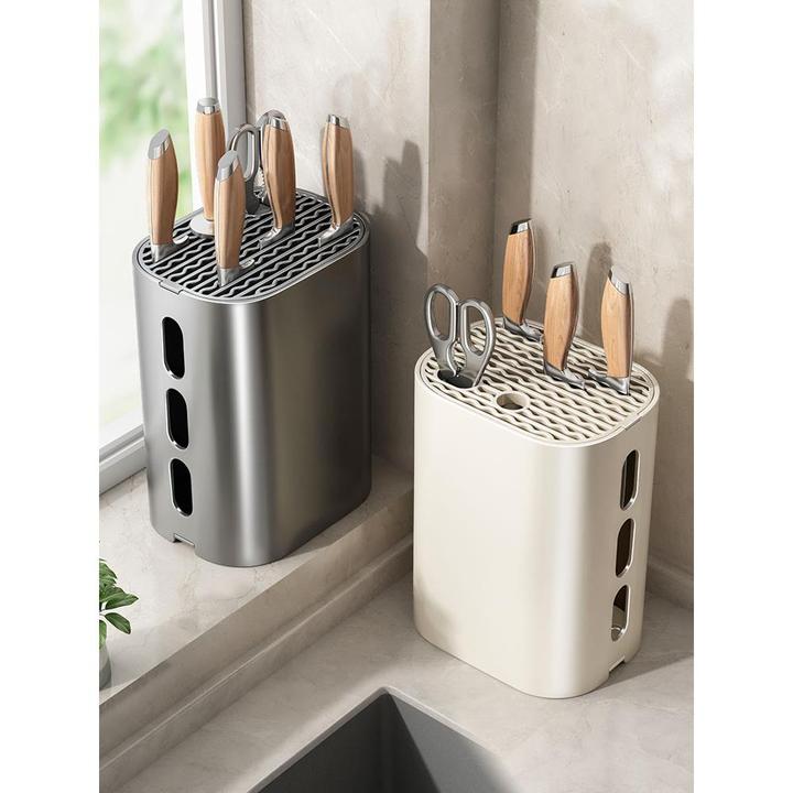 2024置物架家用多功能台面筷筒放菜刀架刀具收纳一体2024
