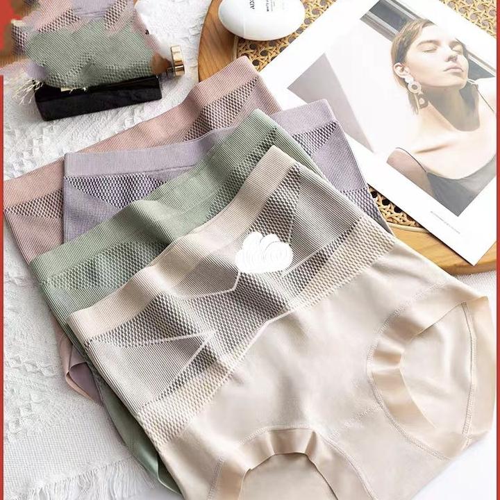 【3条】X绷带蚕丝棉底档高腰大码女士短裤大码舒适无痕高弹