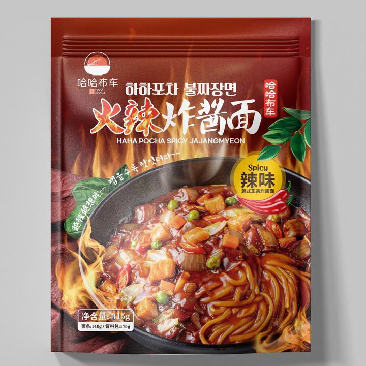 正宗韩式炸酱面 火辣辣 火辣炸酱面 315g*3袋 包邮