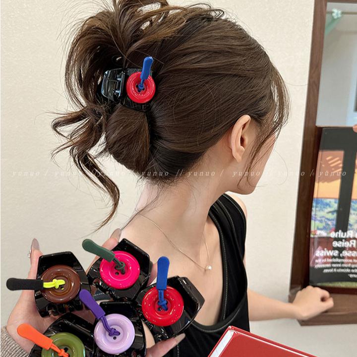 日常好抓~高级感夏季半扎发夹女2024新款后脑勺鲨鱼夹ins中号抓夹
