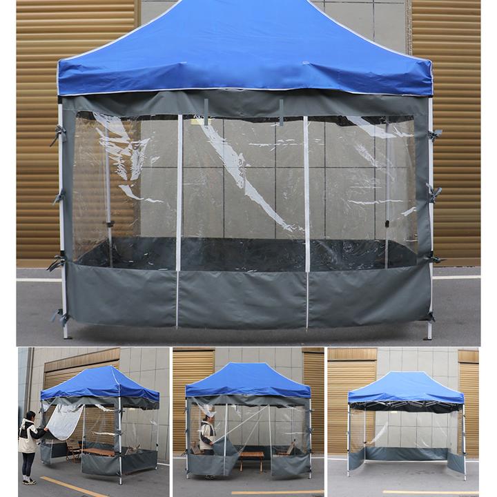 加厚围布帐篷布透明四脚伞四角防风摆摊冬季遮阳大伞围挡雨棚户外