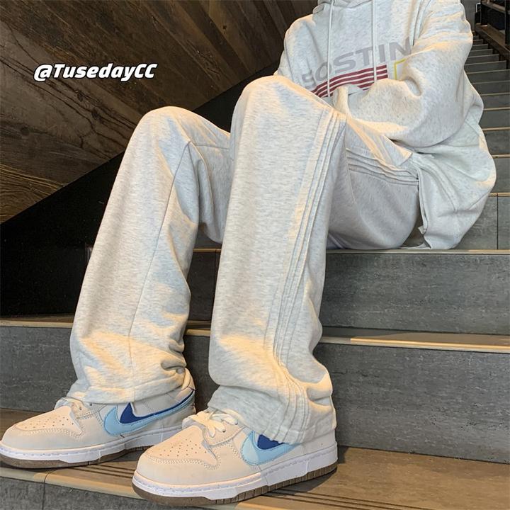 美式hiphop卫裤男春秋潮牌高街痞帅百搭秋冬休闲裤直筒运动阔腿裤