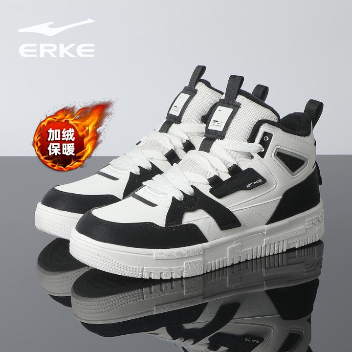 鸿星尔克男鞋加绒棉鞋冬季百搭新款保暖运动鞋男士休闲鞋子男款
