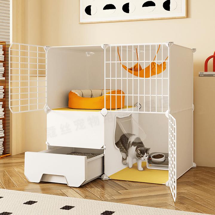新疆包邮猫笼子家用室内猫砂盆猫爬架一体超大自由空间猫咪幼猫猫