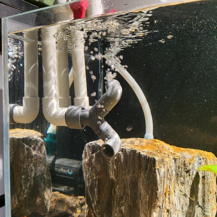 鱼缸出水口自动旋转出水口Y型2叉口造流水管接口造浪接头