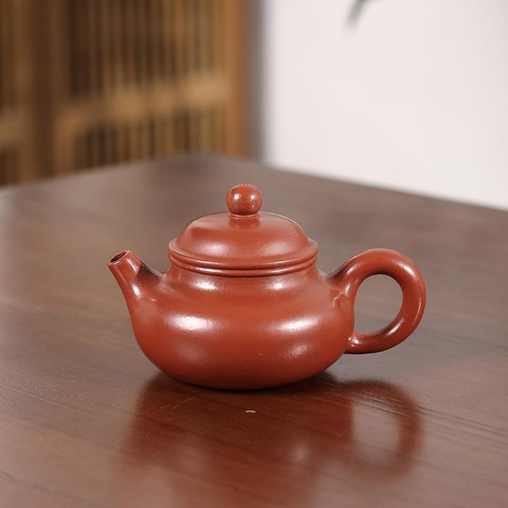 纯手工大红袍荣天手制中式手拉壶三杯冲茶罐功夫工夫家用潮州朱泥