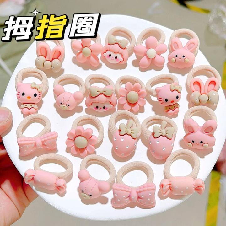 韩版儿童头绳卡通指圈女童皮筋宝宝发圈不伤发可爱小女孩小发圈