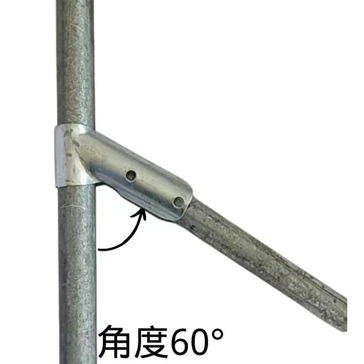 大棚骨架钢管直鸭嘴卡箍斜鸭嘴卡T型卡三通卡丁字卡温室大棚配件