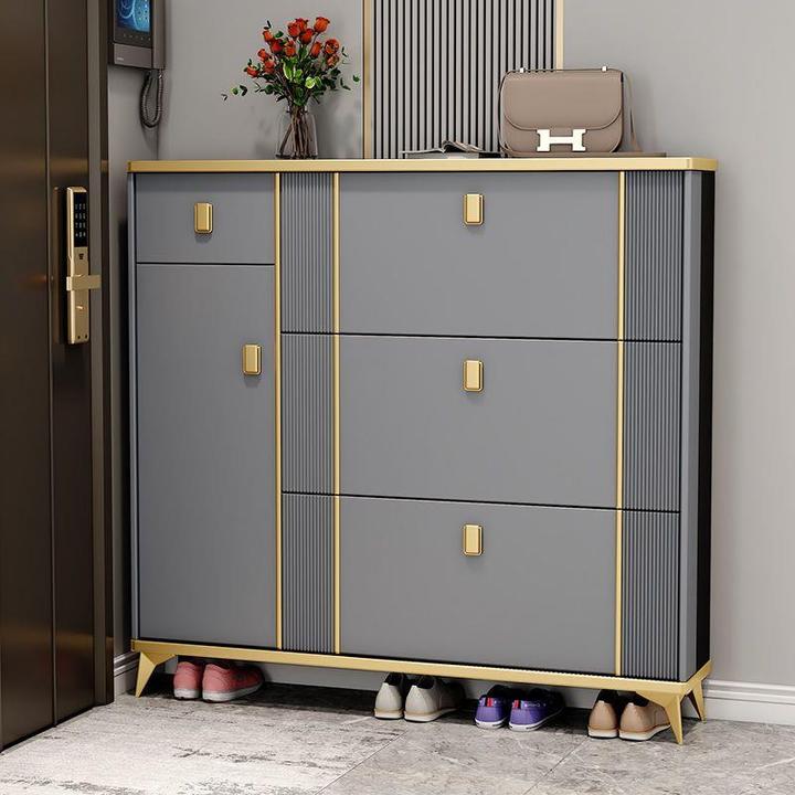 轻奢超薄翻斗鞋柜家用门口门外玄关柜大容量收纳简约现代靠墙鞋架