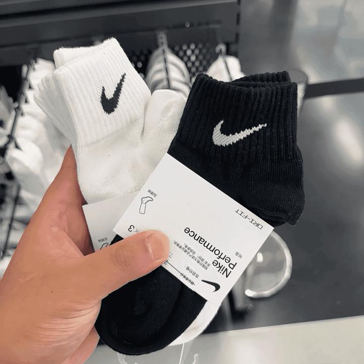 NIKE/耐克船袜情侣款休闲运动短中长筒装毛巾底纯色吸汗防臭