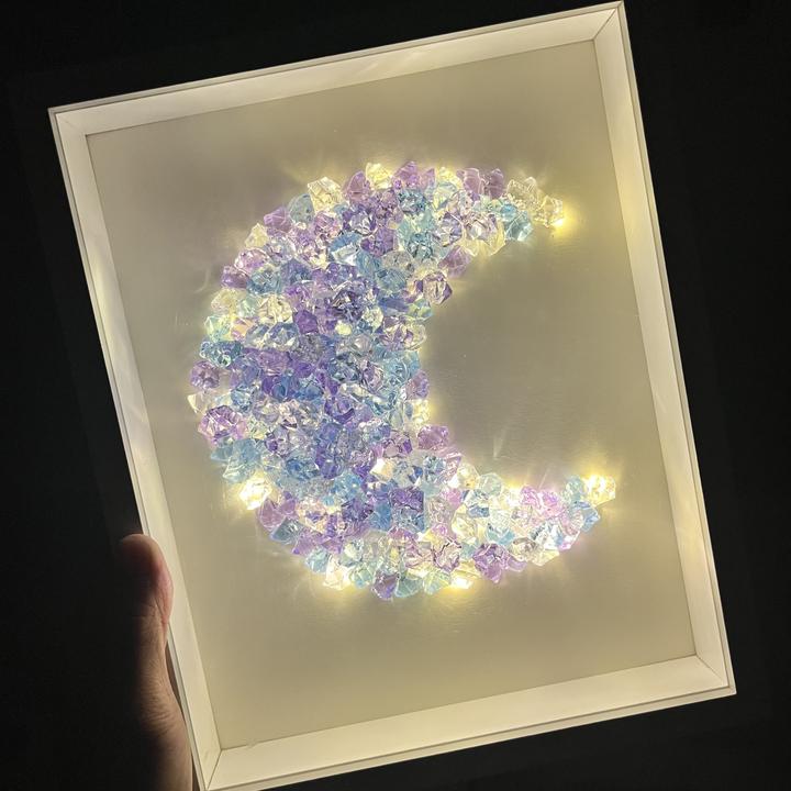 diy星辰小夜灯水晶石手工制作小夜灯送闺蜜女朋友生日礼物送闺蜜