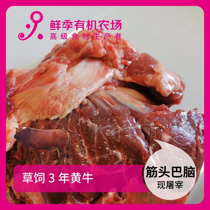 鲜季全自产 牛筋头巴脑500克鲜宰/顺丰空运/草饲3年以上