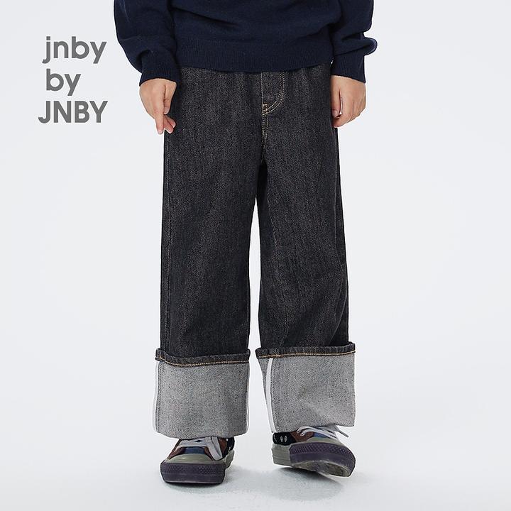 新款江南布衣童装直筒牛仔汉麻长裤24秋男女童1O9E10210