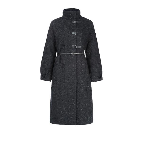 S·DEER圣迪奥女装冬季时尚小香风高端气质毛呢大衣外套S224Z25B2