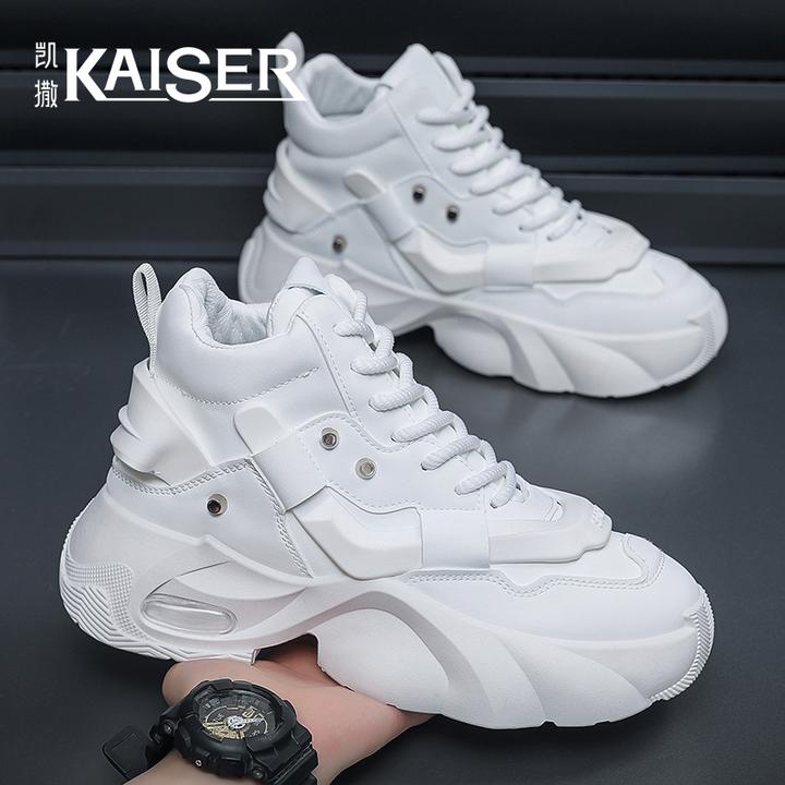KAISER/凯撒·男鞋新款百搭厚底高帮时尚休闲鞋男士透气跑步老爹鞋