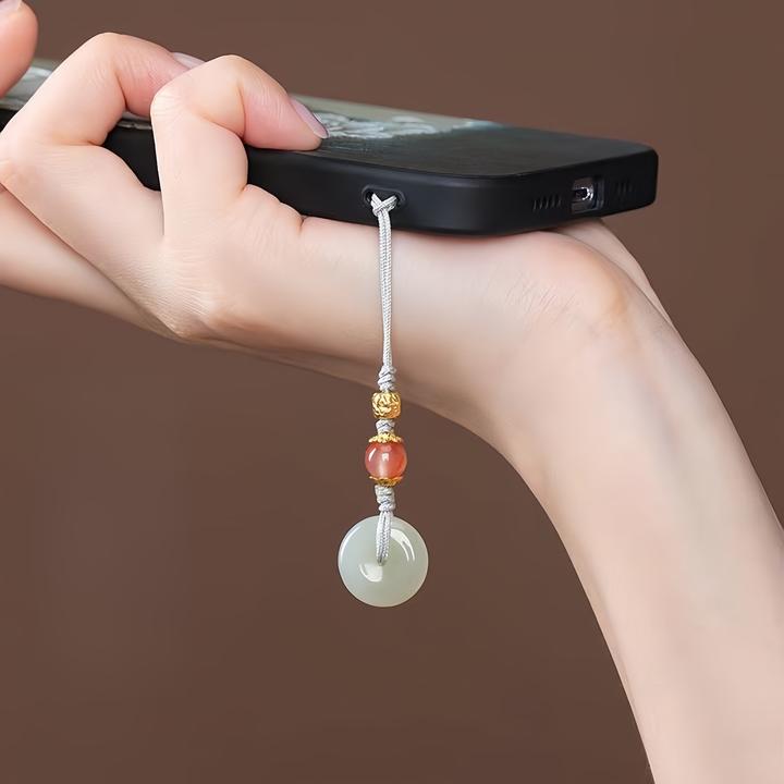 2025龙年新款时尚复古平安扣手机挂绳精致挂件中国风手机链小吊坠