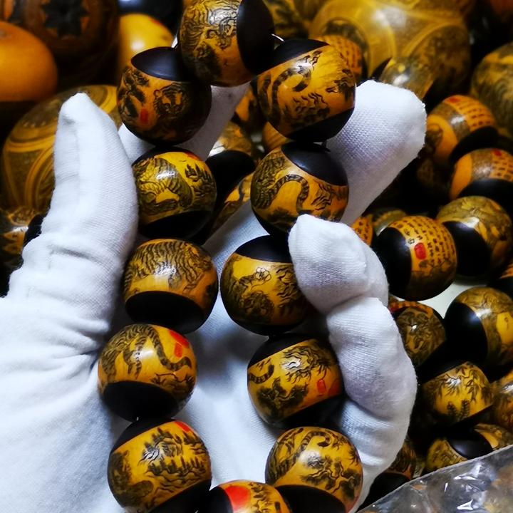 雅青阁葫芦手串老虎图1.9的12个葫芦大师名家王飞飞作品文玩把玩