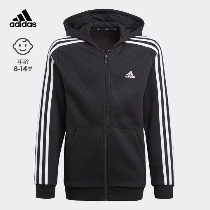 adidas阿迪达斯官方儿童装男大童秋季加绒保暖连帽外套夹克GQ8900