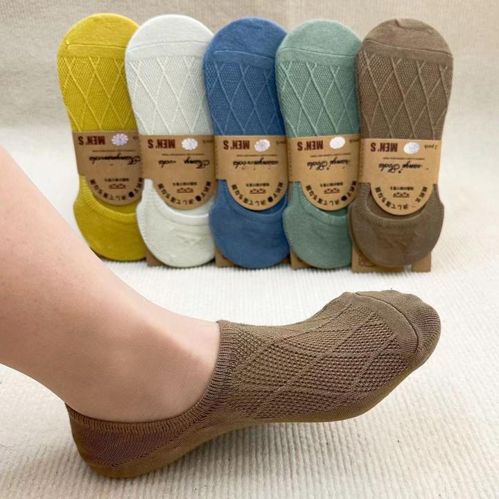 春夏男款隐形短袜网款混网款吸汗袜混色女款镂空浅口网眼袜子夏季