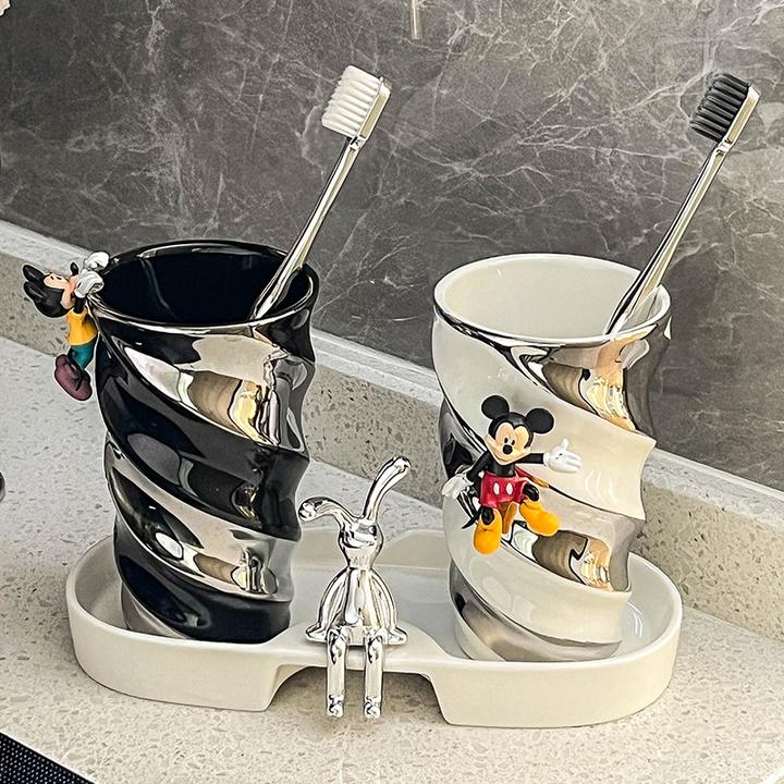 漱口杯刷牙杯家用牙杯高颜值牙刷杯情侣牙具杯陶瓷高级感洗漱杯