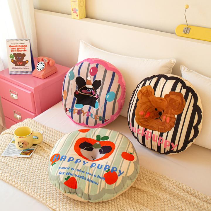 圆形防滑坐垫地垫子加厚学生宿舍软垫子毛绒防滑软垫子卡通软抱枕