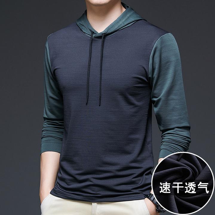 卫衣男长袖连帽休闲春秋季宽松t恤打底衫秋季男上衣运动套头衫男